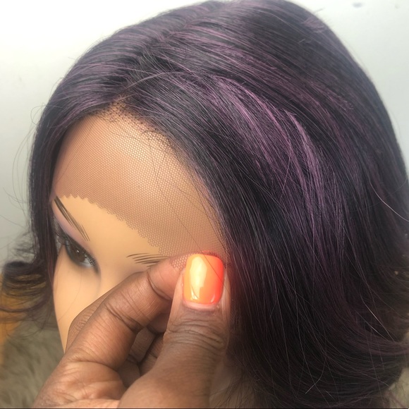 Jade Purple ombré curly lux LaceFront Wig *NWT* - Picture 5 of 8